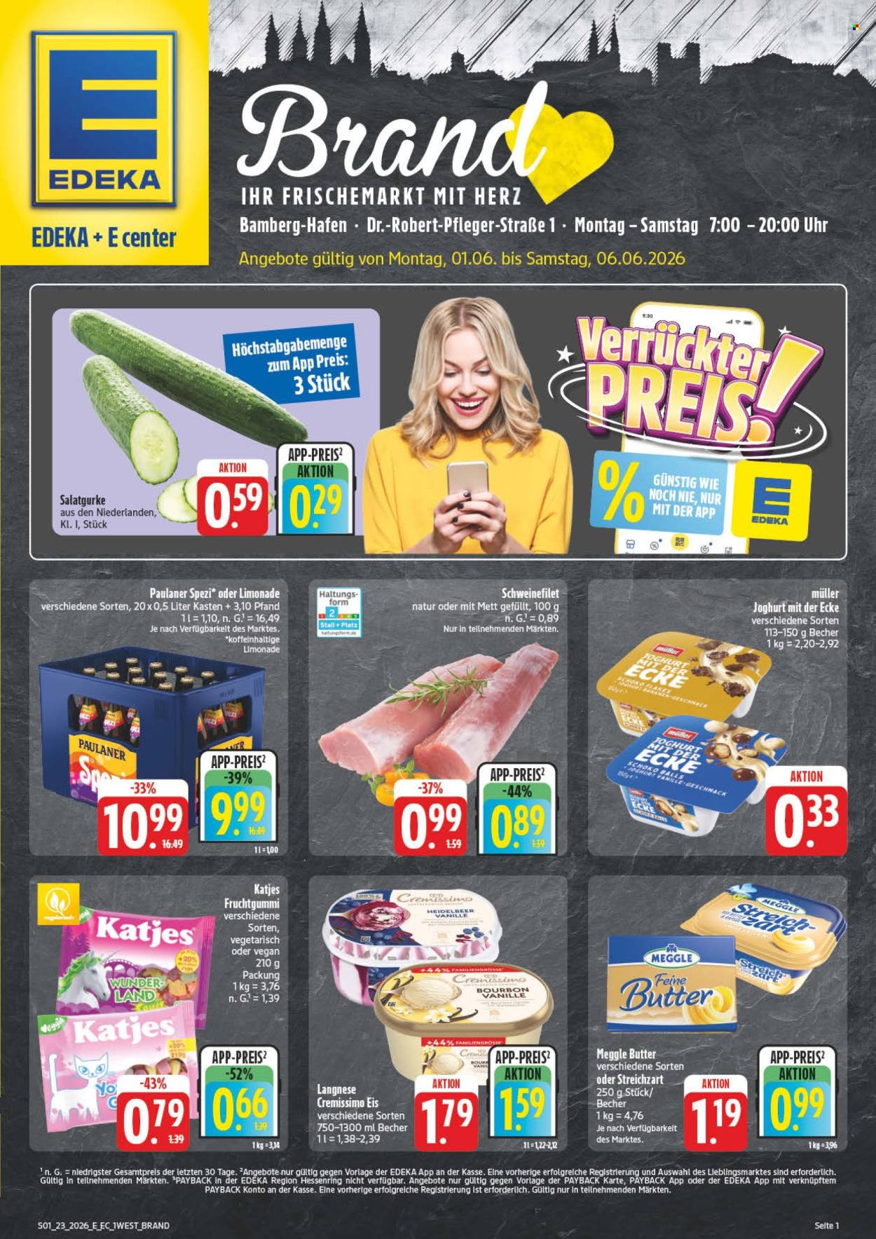 E center Prospekte  - 1.06.2026 - 6.06.2026. Seite 1