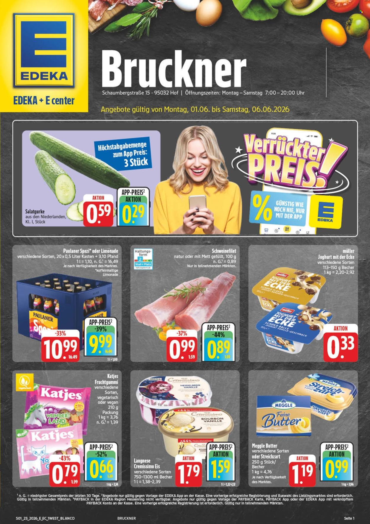 E center Prospekte  - 1.06.2026 - 6.06.2026. Seite 1