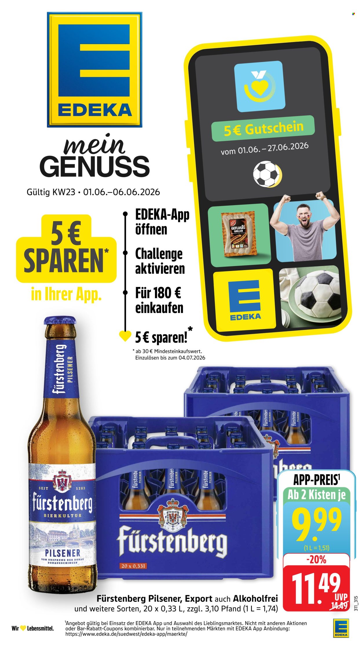 Edeka Prospekte  - 1.06.2026 - 6.06.2026. Seite 1