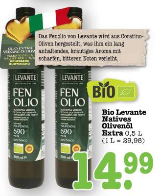 Bio Levante Natives Olivenöl Extra 0,5 L