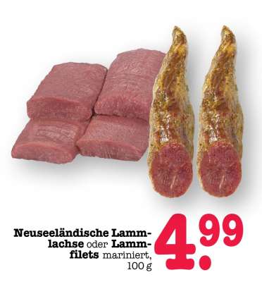 Neuseeländische Lammlachse oder Lammfilets