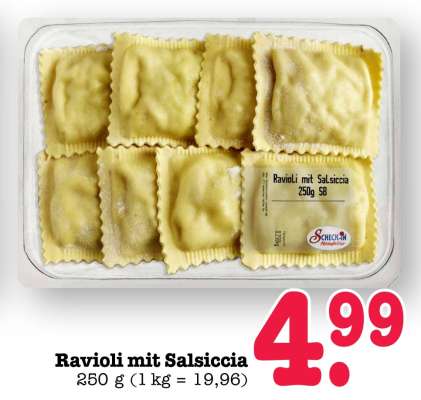 Ravioli mit Salsiccia