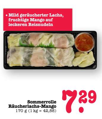 Sommerrolle Räucherlachs-Mango