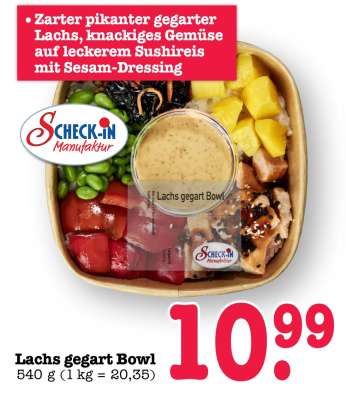 Lachs gegart Bowl