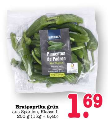 Bratpaprika grün