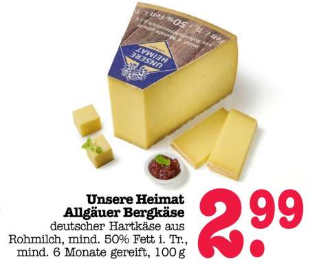 Unsere Heimat Allgäuer Bergkäse