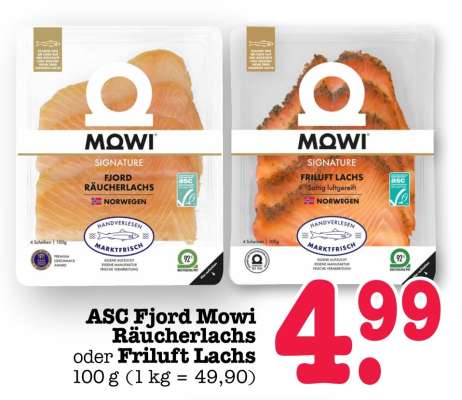 ASC Fjord Mowi Räucherlachs oder Friluft Lachs