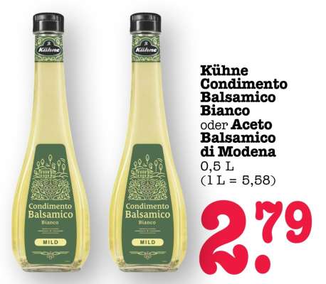 Kühne Condimento Balsamico Bianco oder Aceto Balsamico di Modena