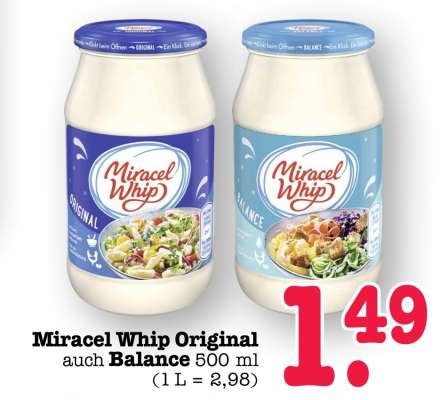 Miracel Whip Original auch Balance