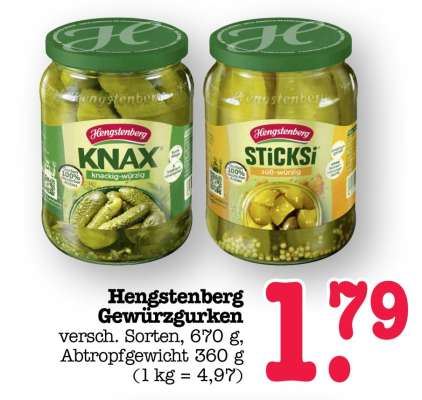 HENGSTENBERG Gewürzgurken