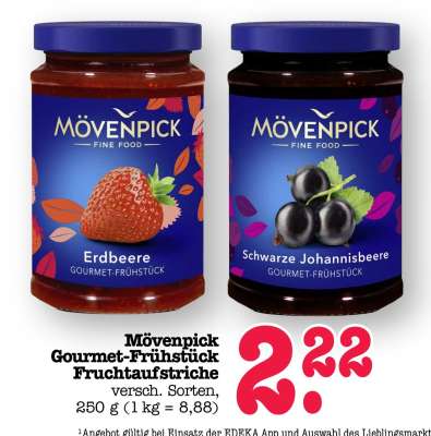 Mövenpick Gourmet-Frühstück Fruchtaufstriche
