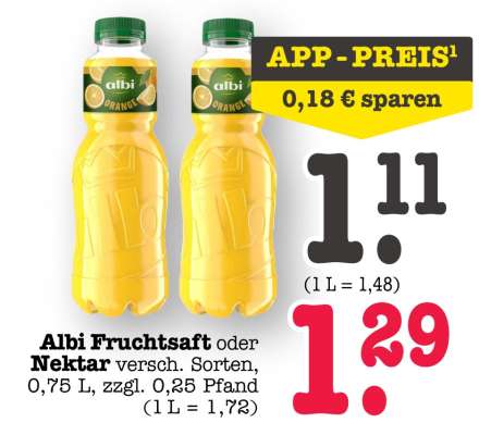 albi Fruchtsaft oder -nektar