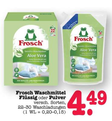 Frosch Waschmittel Flüssig oder Pulver