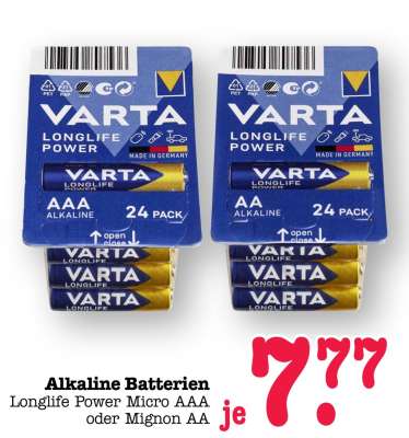 Alkaline-Batterien