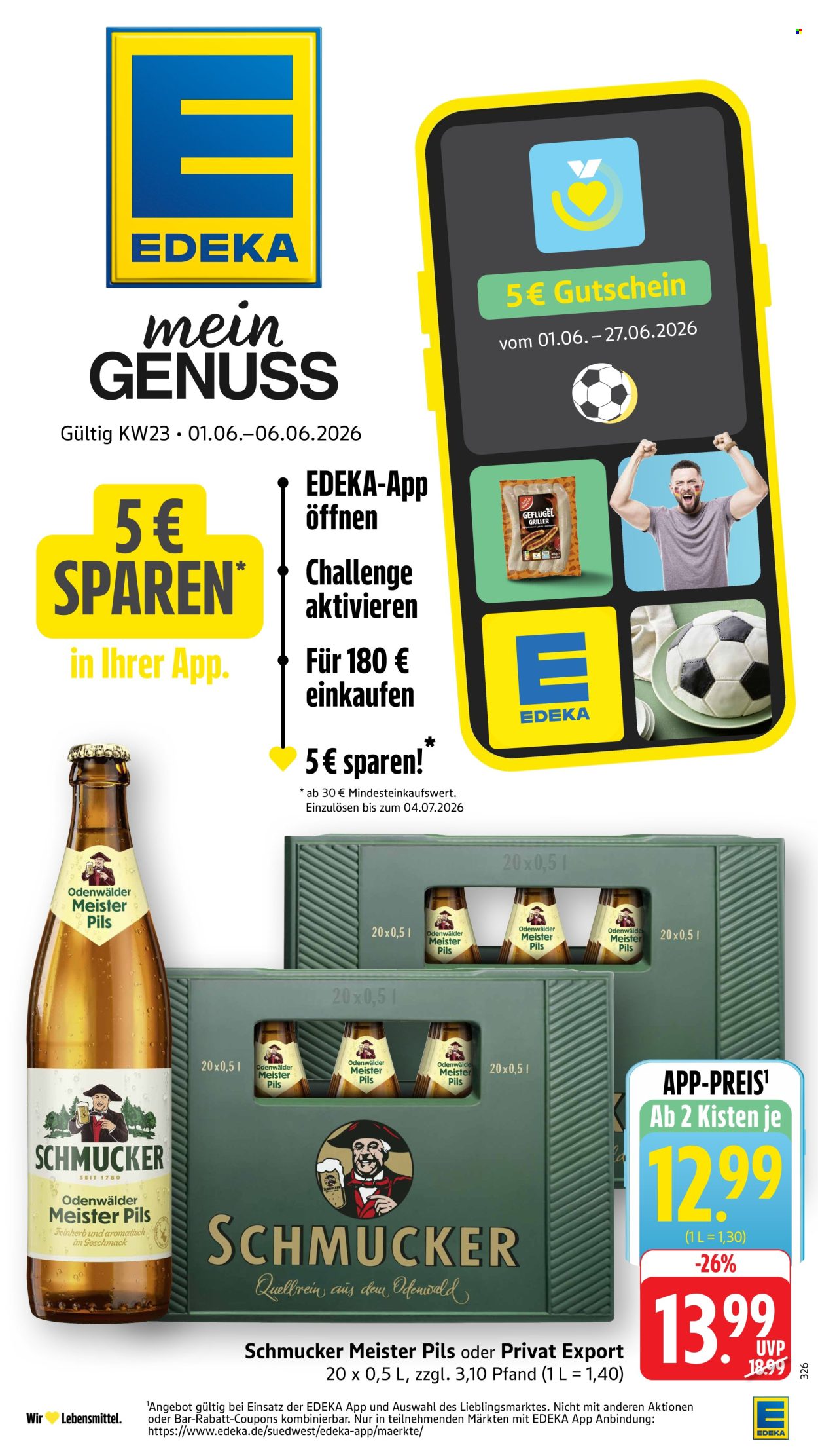 E center Prospekte  - 1.06.2026 - 6.06.2026. Seite 1