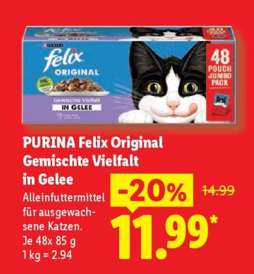 PURINA Felix Original Gemischte Vielfalt in Gelee