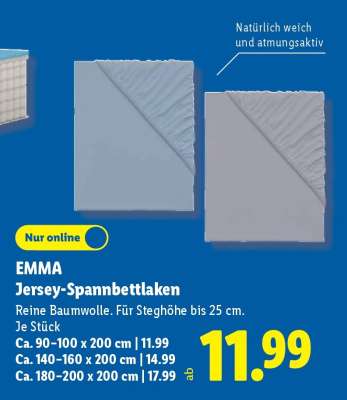 EMMA Jersey-Spannbettlaken