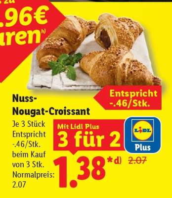 Nuss-Nougat-Croissant