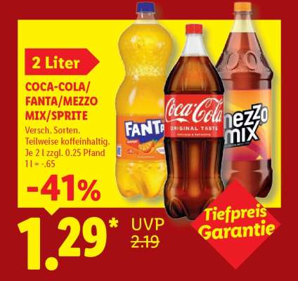 Coca-Cola, Fanta, Mezzo Mix, Sprite