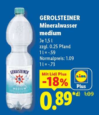 Gerolsteiner Mineralwasser medium