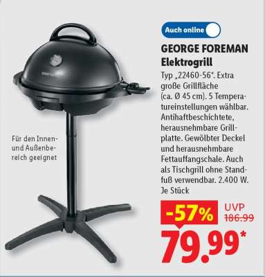 GEORGE FOREMAN Elektrogrill