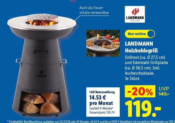 LANDMANN Holzkohlegrill