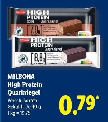Milbona High Protein Quarkriegel