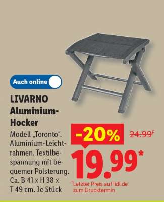 Livarno Aluminium-Hocker