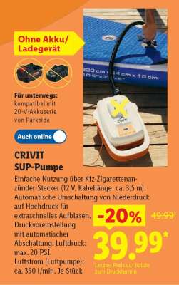 CRIVIT SUP-Pumpe