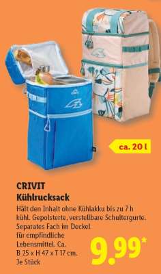 CRIVIT Kühlrucksack