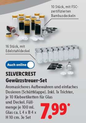 SILVERCREST Gewürzstreuer-Set