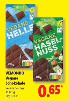 Vemondo Vegane Schokolade