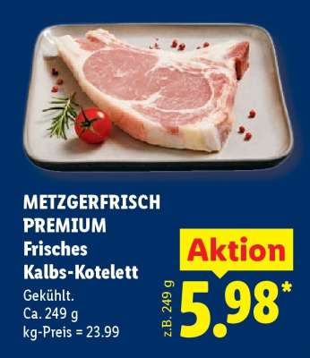 Metzgerfrisch Premium Frisches Kalbs-Kotelett