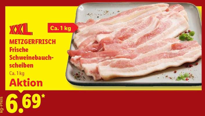 Metzgerfrisch Frische Schweinebauchscheiben