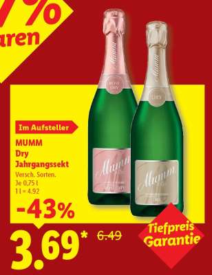 Mumm Dry Jahrgangssekt
