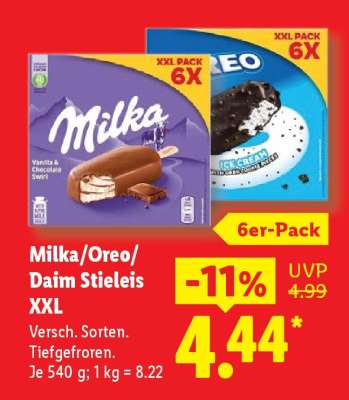 Milka/Oreo/Daim Stieleis XXL