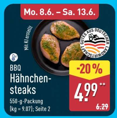 BBQ Hähnchensteaks