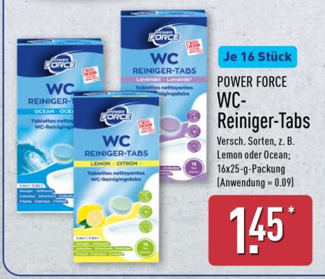POWER FORCE WC-Reiniger-Tabs