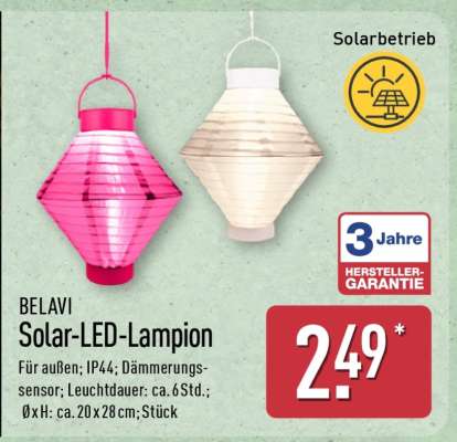 BELAVI Solar-LED-Lampion