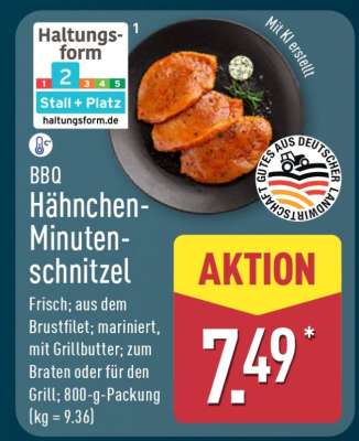 BBQ Hähnchen-Minuten-schnitzel