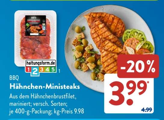 BBQ Hähnchen-Ministeaks