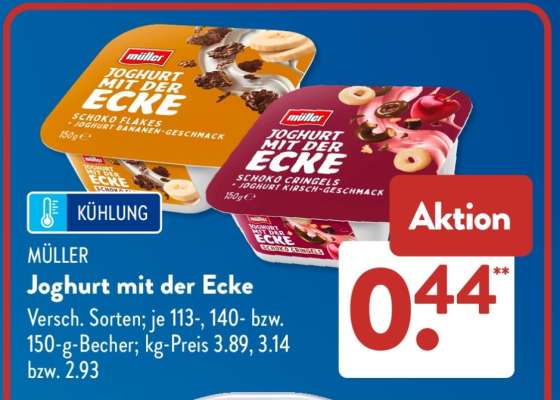 MÜLLER Joghurt mit der Ecke
