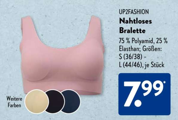 UP2FASHION Nahtloses Bralette