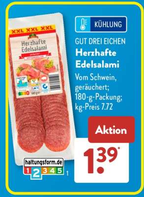 GUT DREI EICHEN Herzhafte Edelsalami