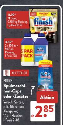 FINISH Spülmaschinen-Caps oder -Zusätze