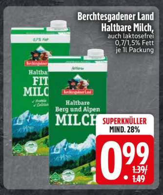 Berchtesgadener Land Haltbare Milch