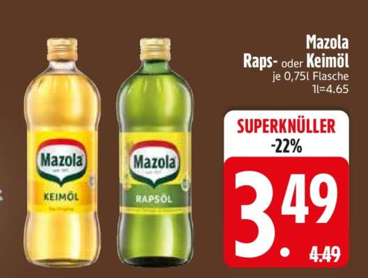 Mazola Raps- oder Keimöl