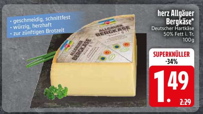 herz Allgäuer Bergkäse