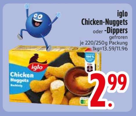 iglo Chicken-Nuggets oder -Dippers