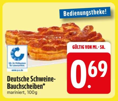 Deutsche Schweine-Bauchscheiben